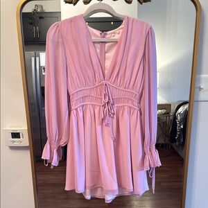Tularosa Pink Long-Sleeve Dress